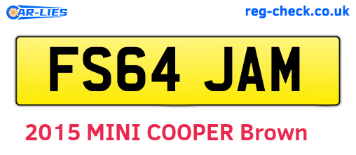 FS64JAM are the vehicle registration plates.