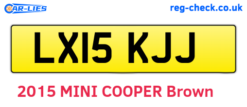 LX15KJJ are the vehicle registration plates.