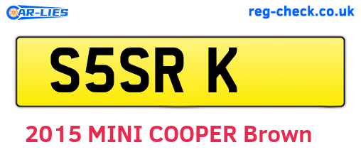 S5SRK are the vehicle registration plates.