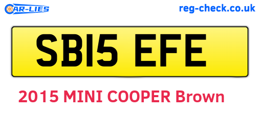 SB15EFE are the vehicle registration plates.
