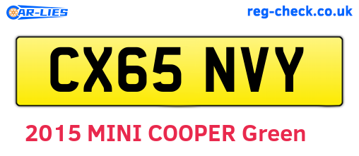 CX65NVY are the vehicle registration plates.