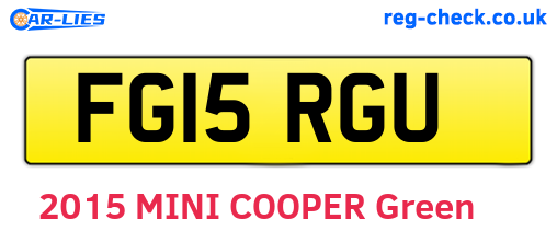 FG15RGU are the vehicle registration plates.