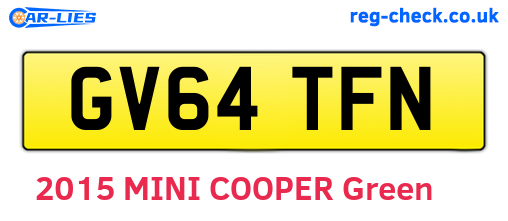 GV64TFN are the vehicle registration plates.