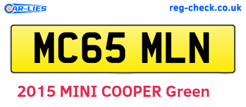 MC65MLN are the vehicle registration plates.