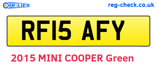RF15AFY are the vehicle registration plates.