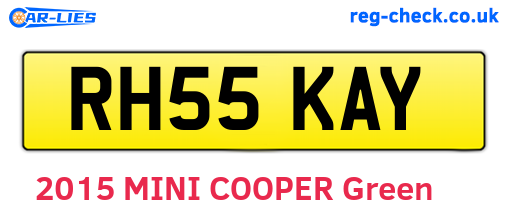 RH55KAY are the vehicle registration plates.