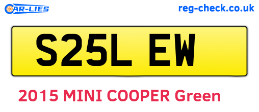 S25LEW are the vehicle registration plates.