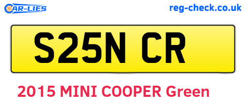 S25NCR are the vehicle registration plates.