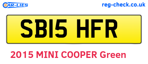 SB15HFR are the vehicle registration plates.