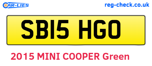 SB15HGO are the vehicle registration plates.