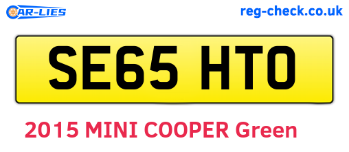 SE65HTO are the vehicle registration plates.