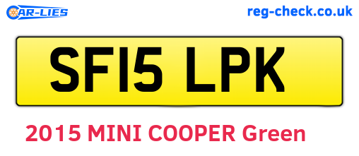 SF15LPK are the vehicle registration plates.