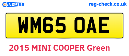 WM65OAE are the vehicle registration plates.