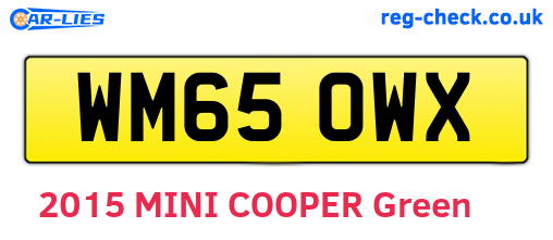 WM65OWX are the vehicle registration plates.