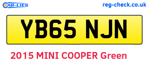 YB65NJN are the vehicle registration plates.