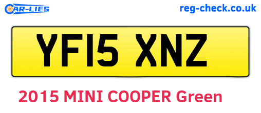 YF15XNZ are the vehicle registration plates.