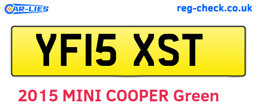 YF15XST are the vehicle registration plates.