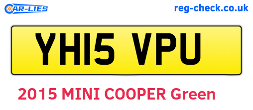 YH15VPU are the vehicle registration plates.