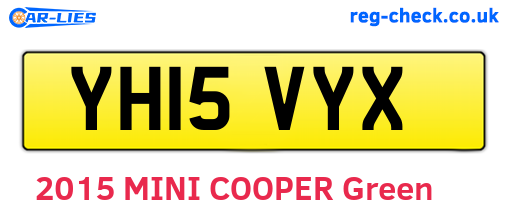 YH15VYX are the vehicle registration plates.