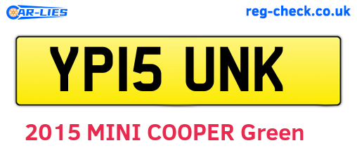 YP15UNK are the vehicle registration plates.