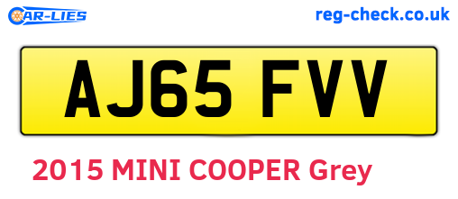 AJ65FVV are the vehicle registration plates.
