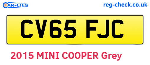 CV65FJC are the vehicle registration plates.