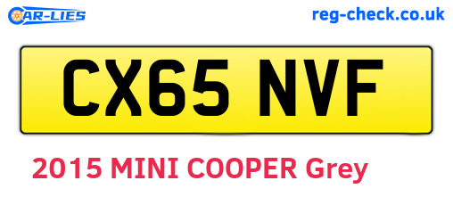 CX65NVF are the vehicle registration plates.
