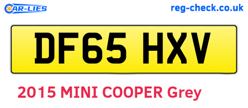 DF65HXV are the vehicle registration plates.