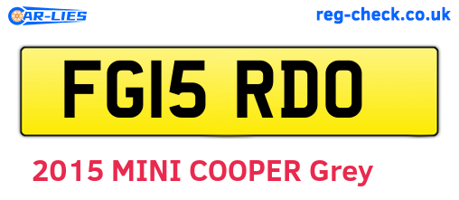 FG15RDO are the vehicle registration plates.