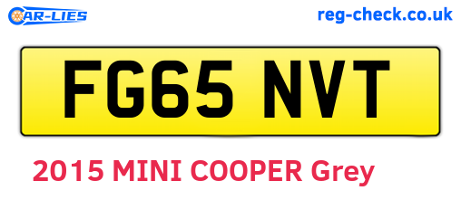 FG65NVT are the vehicle registration plates.