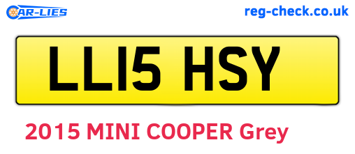 LL15HSY are the vehicle registration plates.