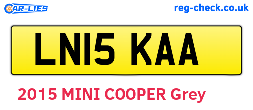 LN15KAA are the vehicle registration plates.