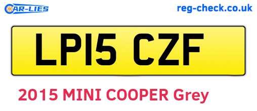 LP15CZF are the vehicle registration plates.