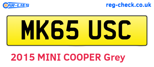 MK65USC are the vehicle registration plates.