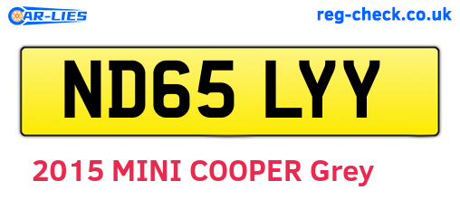 ND65LYY are the vehicle registration plates.