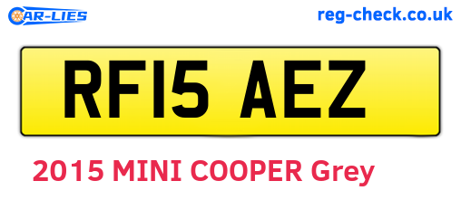 RF15AEZ are the vehicle registration plates.