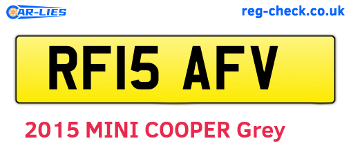RF15AFV are the vehicle registration plates.