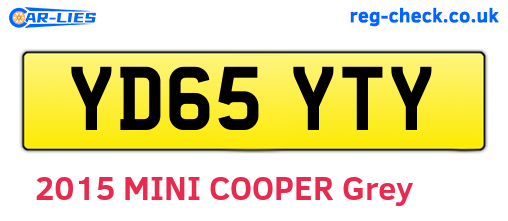 YD65YTY are the vehicle registration plates.