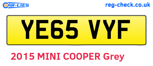 YE65VYF are the vehicle registration plates.