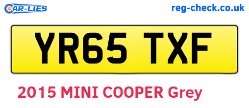 YR65TXF are the vehicle registration plates.