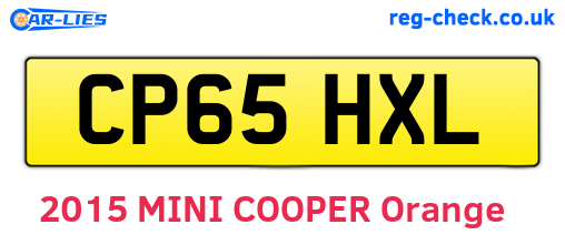 CP65HXL are the vehicle registration plates.