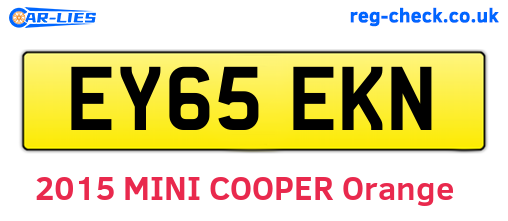 EY65EKN are the vehicle registration plates.