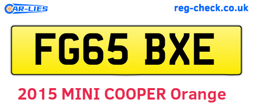 FG65BXE are the vehicle registration plates.