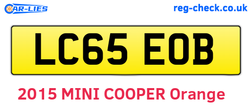 LC65EOB are the vehicle registration plates.