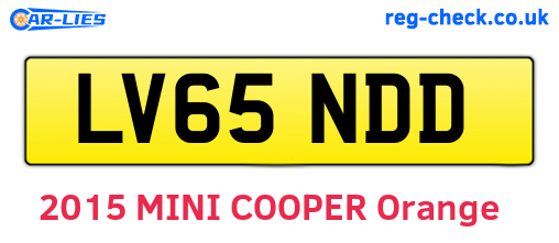 LV65NDD are the vehicle registration plates.