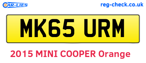 MK65URM are the vehicle registration plates.