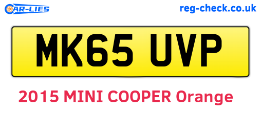MK65UVP are the vehicle registration plates.