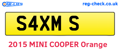 S4XMS are the vehicle registration plates.