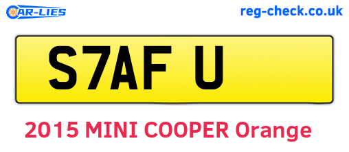 S7AFU are the vehicle registration plates.