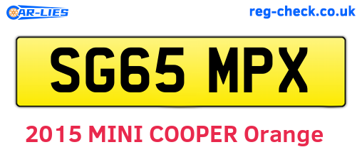 SG65MPX are the vehicle registration plates.